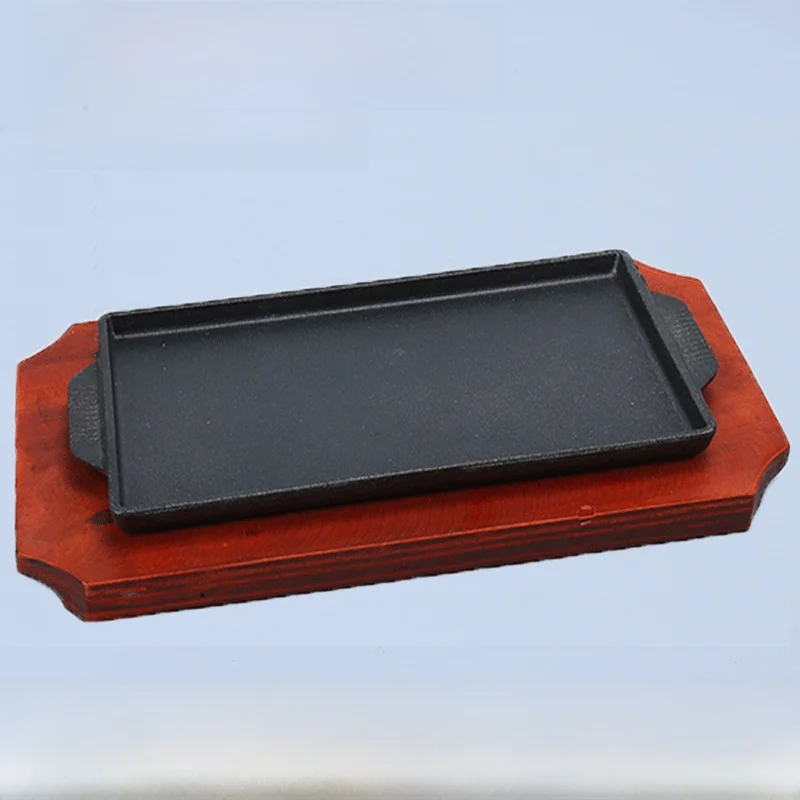 Home Cooking Steak - Rectangular Cast Iron Skillet Pan for