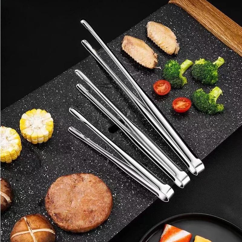 Home Cooking Steak - Stainless Steel Cooking Tongs Korean BBQ