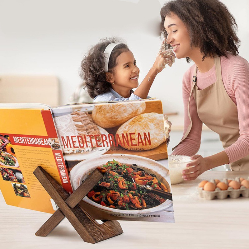 Wooden Cookbook Stand Handmade - đánh giá và giá Home Cooking Menu